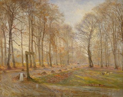 Giornata di fine autunno nel parco dei cervi di Jægersborg, a nord di Copenaghen da Theodor Esbern Philipsen